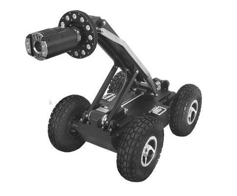 Sistemas de cámara de alcantarillado con orugas CCTV robot, carrete de cable automático de 500 metros